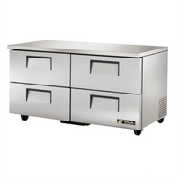 True 60 3/8-Inch 2-Section 4-Drawer Undercounter Refrigerator