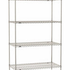 Thumbnail image #1 for Metro Super Erecta SE-3660S-74-S4 Stationary Starter Wire Shelving Unit, 60"W x 36"D x 74"H, 600 lb. capacity per shelf, 2000 lb. capacity per unit
