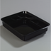 Thumbnail image #1 for Carlisle Rectangular Deli Crock, 12 x 10 Inch, 10 lb., Black Acrylic