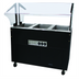 Thumbnail image #1 for Advance Tabco Portable Electric Hot Food Buffet Table with 3 Sealed Wells, Stainless Steel Top, and Matte Black Base
