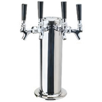 Thumbnail image #1 for Micro Matic USA DS-144-PSSKR 4-Faucet Countertop Glycol-Cooled Stainless Steel Draft Beer Tower
