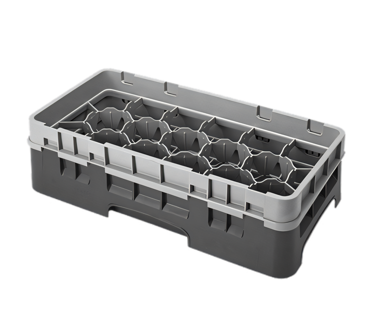 Product image #2 for Cambro Camrack 17-Compartment Half-Size Glass Rack, Soft Gray