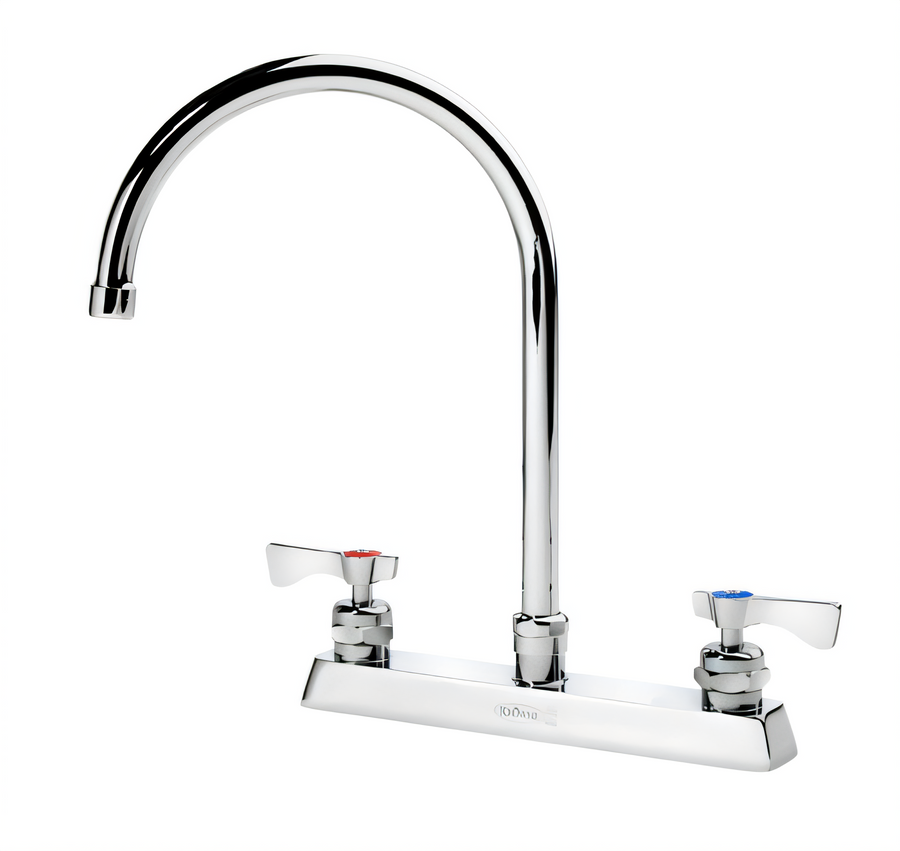 Product image #1 for Krowne Royal Series Deck-Mount Manual Faucet with 8" Centers and 8.5" Gooseneck Spout