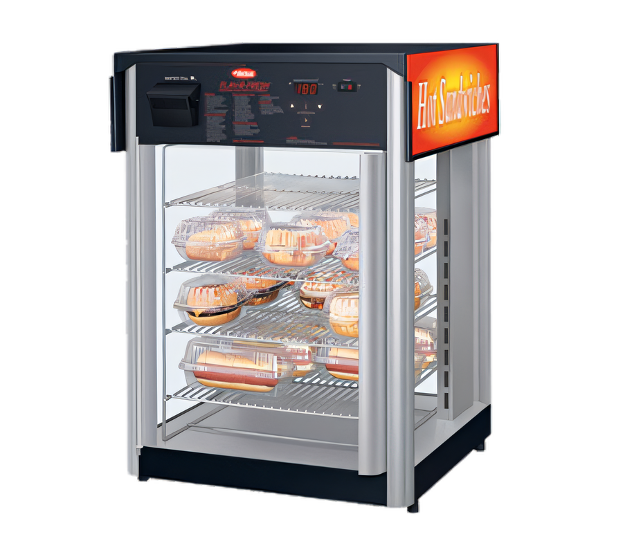 Product image #1 for Hatco Flav-R-Fresh Countertop Hot Food Holding & Display Cabinet, 1 Door, 4-Shelf Rack, 120V