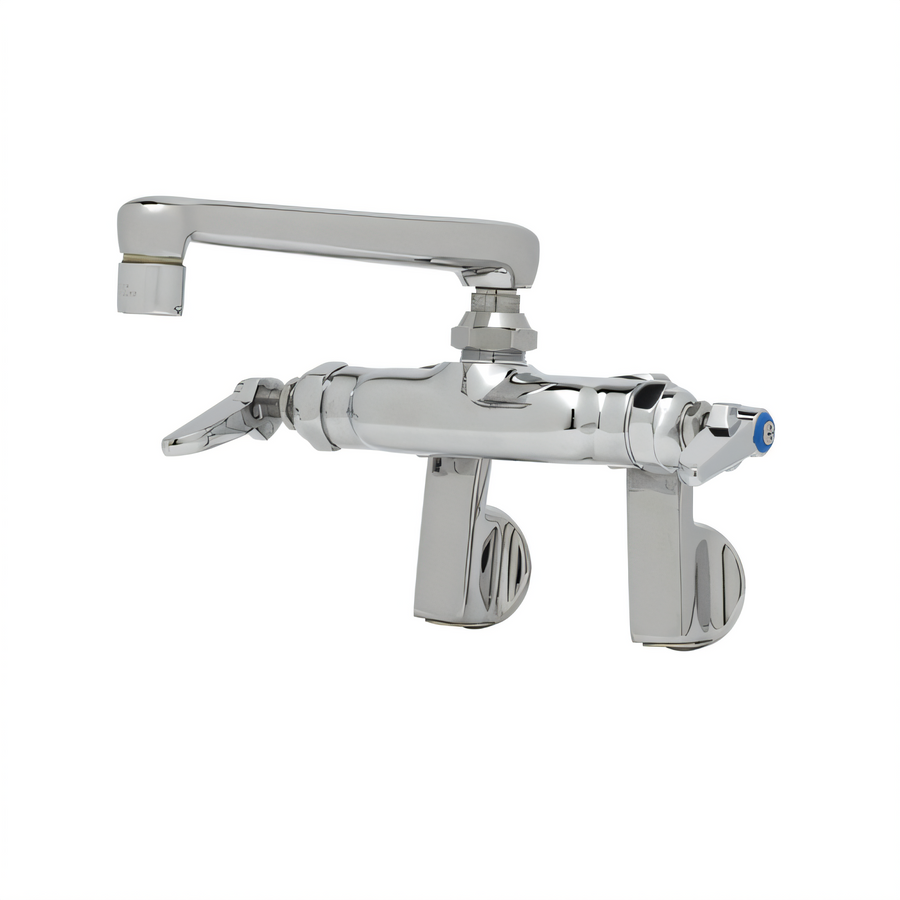 Product image #1 for T&S Brass Wall Mount Double Pantry Faucet with 6-Inch Swivel Cast Spout and Eterna Cartridges
