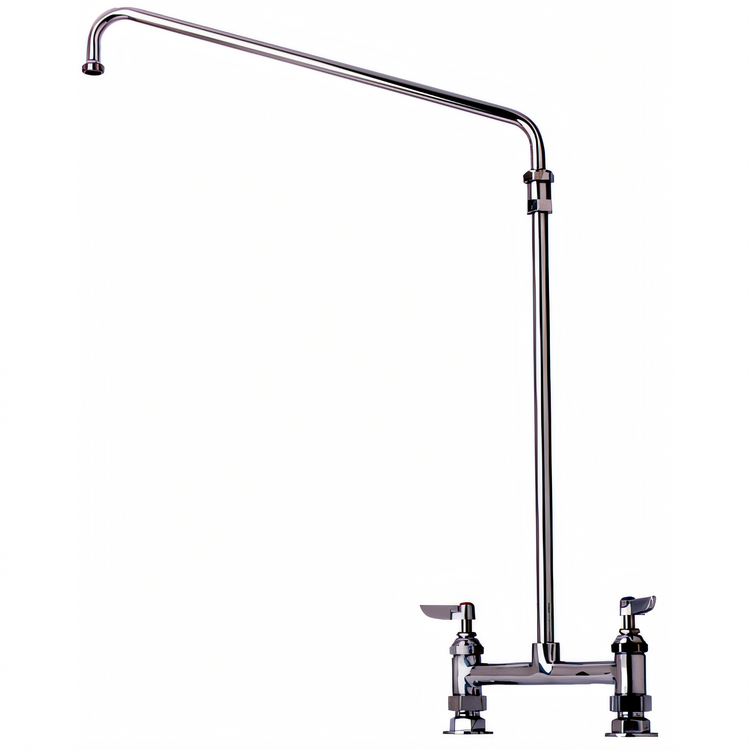 Product image #1 for Big-Flo 8-Inch Center Deck Mount Double Pantry Mixing Faucet with 18-Inch Swing Nozzle