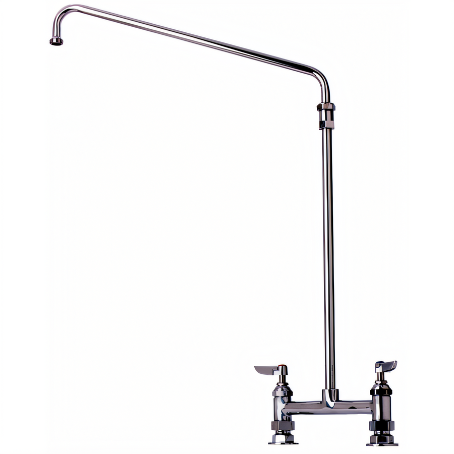 Product image #1 for Big-Flo 8-Inch Center Deck Mount Double Pantry Mixing Faucet with 18-Inch Swing Nozzle