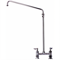 Big-Flo 8-Inch Center Deck Mount Double Pantry Mixing Faucet with 18-Inch Swing Nozzle