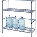 Thumbnail image #1 for Quantum 242454DGY Two-Tier Modular Wire Dunnage Rack, 24 x 24 x 54 Inches, Gray Epoxy Antimicrobial Finish