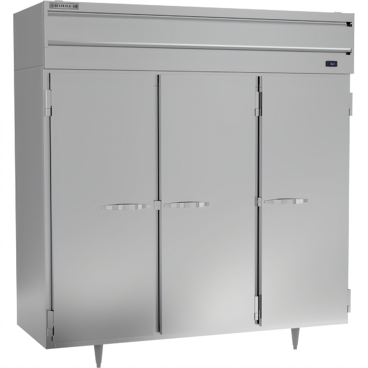 Product image #1 for Beverage Air P-Series Three-Section Reach-In Refrigerator with Three Solid Lockable Doors