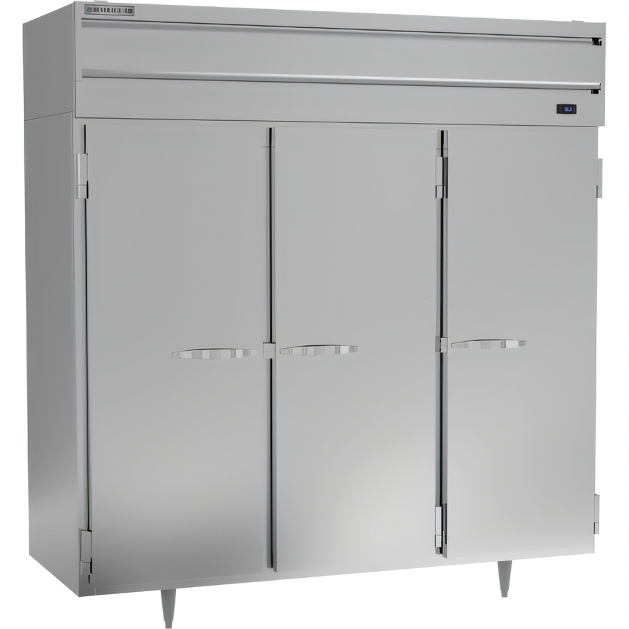 Product image #1 for Beverage Air P-Series Three-Section Reach-In Refrigerator with Three Solid Lockable Doors