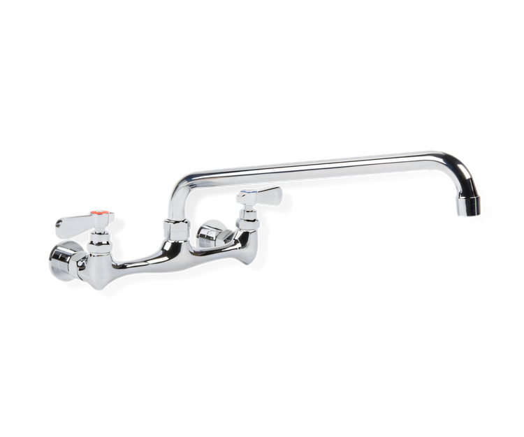 Product image #1 for Steel Works Stainless Wall-Mount Commercial Faucet with 12-Inch Swing/Swivel Spout, 8-Inch Centers