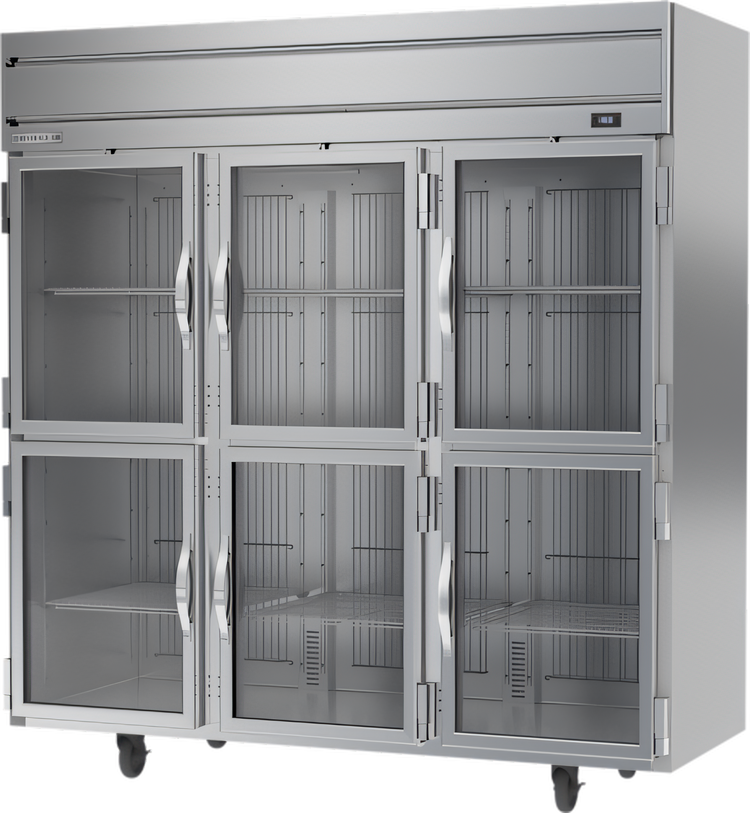 Product image #1 for Beverage-Air Horizon Series Three-Section Reach-In Display Freezer with Half Glass Doors, 69.1 Cu. Ft.