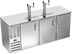 Thumbnail image #1 for Beverage-Air 78-Inch Shallow-Depth Direct Draw Beer Dispenser with 3 Solid Doors, 4-Keg Capacity, and 2 Dual-Faucet Towers