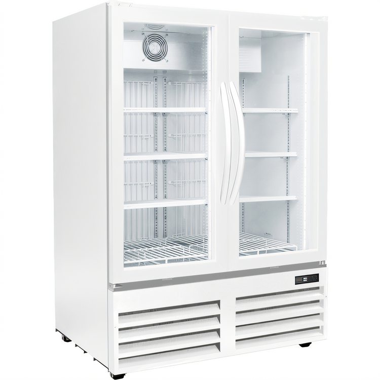 Product image #1 for Excellence GDF-15 Two-Section Low-Temp Glass Door Freezer, 36-Inch, Bottom-Mount Self-Contained, White