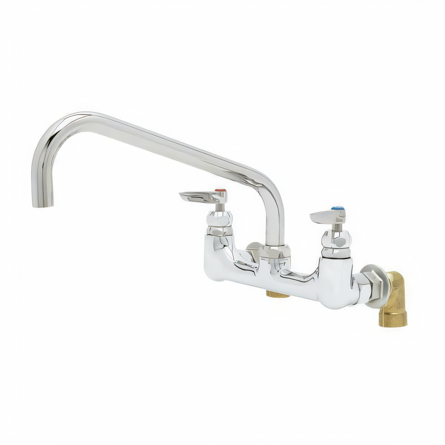 Product image #1 for T&S Brass Big-Flo High-Flow Wall Mount Mixing Faucet with 12-Inch Swing Nozzle, 8-Inch Centers