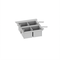 RATIONAL 60.75.978 Portion Basket Kit with 4 Solid 1/6 GN Baskets, Lids, and Frame