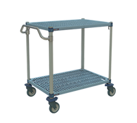 MetroMax Q 2-Shelf Polymer Utility Bus Cart, 18