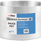 Thumbnail image #1 for Winco Elemental ASSP-20 20 Qt Aluminum Sauce Pot, 4mm, Riveted Handles, Without Lid