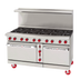 Thumbnail image #1 for American Range 60-Inch Green Flame Gas Range with 12-Inch Griddle, 8 Open Burners, Convection Oven and Space Saver Oven