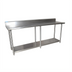 Thumbnail image #1 for BK Resources 84-Inch x 30-Inch 16-Gauge Stainless Steel Work Table with 5-Inch Riser and Adjustable Undershelf
