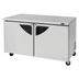 Thumbnail image #1 for Turbo Air Super Deluxe Series Two-Section Undercounter Refrigerator, 17 Cu. Ft., 60-1/4 Inch Wide, Self-Contained Rear-Mount, Stainless Steel