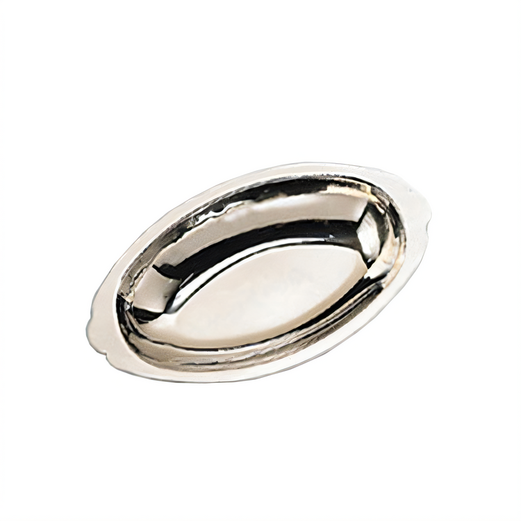 Product image #1 for American Metalcraft Oval Stainless Steel Au Gratin Dish, 8 oz.