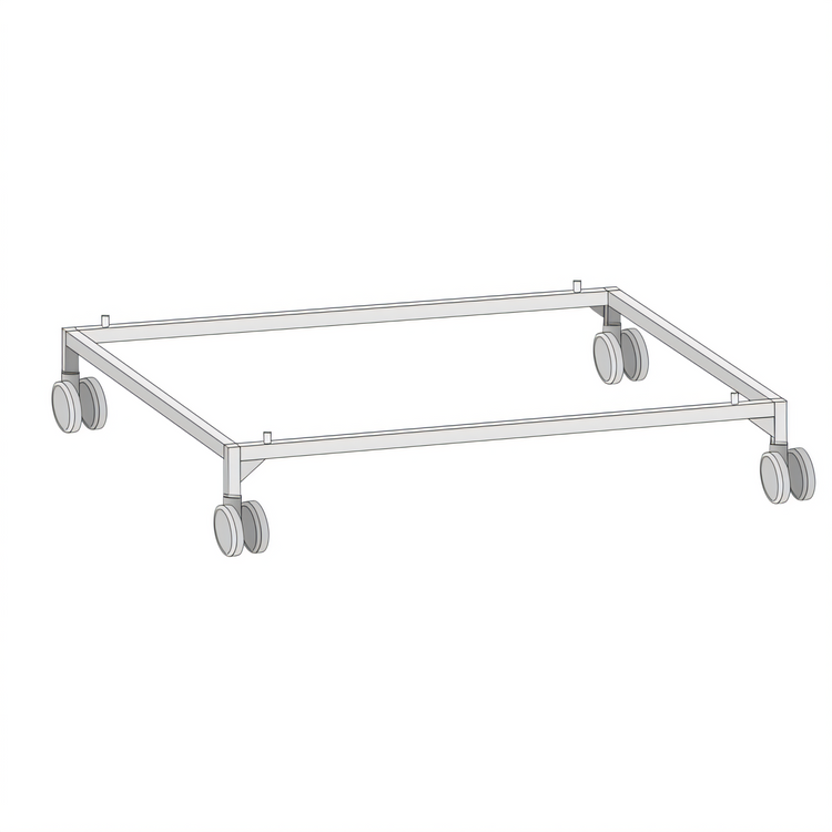 Product image #1 for RATIONAL UG I Mobile Stainless Steel Open-Base Low Oven Stand for Combi-Duo SCC 62/CMP 62
