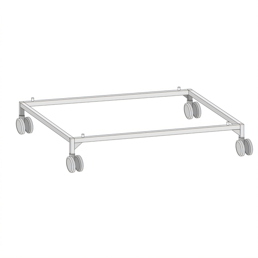 Product image #1 for RATIONAL UG I Mobile Stainless Steel Open-Base Low Oven Stand for Combi-Duo SCC 62/CMP 62
