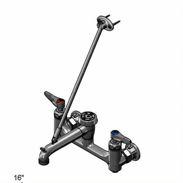 Product image #1 for Wall-Mount Service Sink / Mop Sink Faucet with Vacuum Breaker Spout, 8-Inch Centers