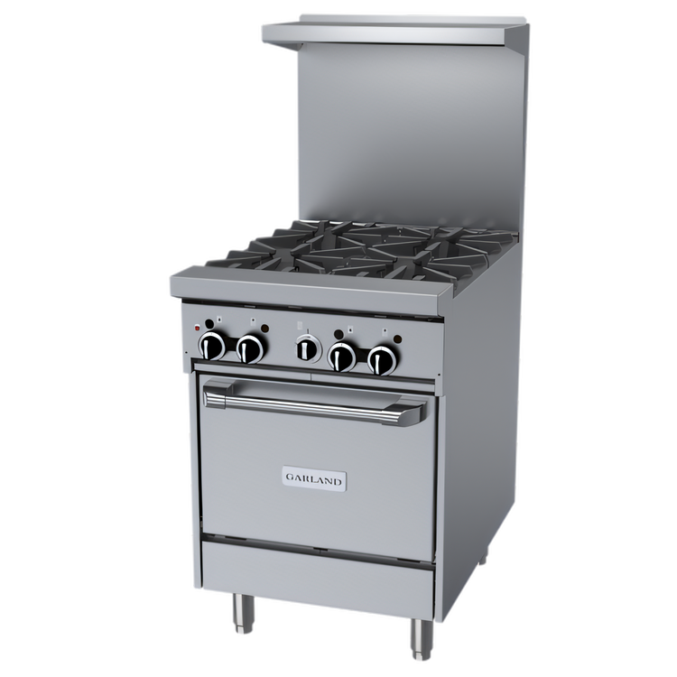 Product image #1 for Garland GFE Starfire Pro 24-Inch Gas Restaurant Range with 4 Open Burners and Space Saver Oven