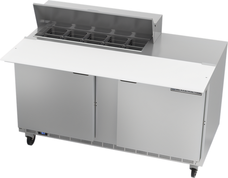 Product image #1 for Beverage-Air 60-Inch Two-Section Sandwich Prep Table with 17-Inch Cutting Board and 10-Pan Top