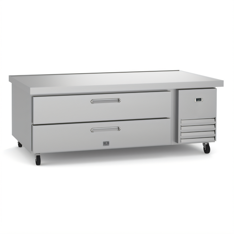 Product image #1 for Kelvinator Commercial 62-Inch 2-Drawer Refrigerated Chef Base with Side-Mounted Self-Contained Refrigeration