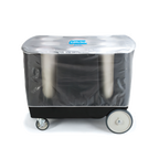 Thumbnail image #1 for CFS Brands Optimizer ADDC07 Dish Dolly Cart Replacement Vinyl Cover, Clear, 43-1/4"L x 28-1/4"W x 20"H, Hook-and-Loop Side