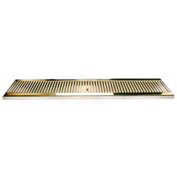 Product image #1 for 30-Inch Surface Mount Stainless Steel Drip Tray with PVD Brass Grid