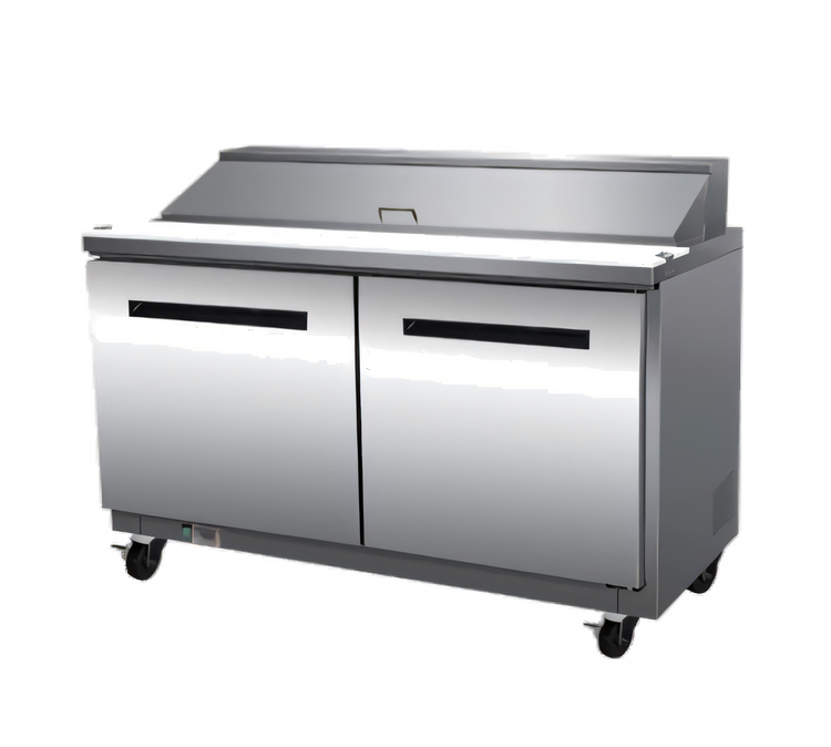 Product image #1 for Maxx Cold X-Series 48-Inch Megatop Sandwich & Salad Prep Table, 2-Section, 12 Cu. Ft., 18-Pan Top
