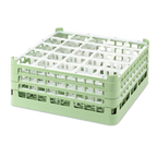 Thumbnail image #1 for Vollrath Signature 5268410 Full-Size 25-Compartment Short Light Green Compartment Glass Rack Case of 6