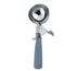 Thumbnail image #2 for 4 oz #8 Stainless Steel Thumb Press Ice Cream Scoop with Gray Plastic Handle