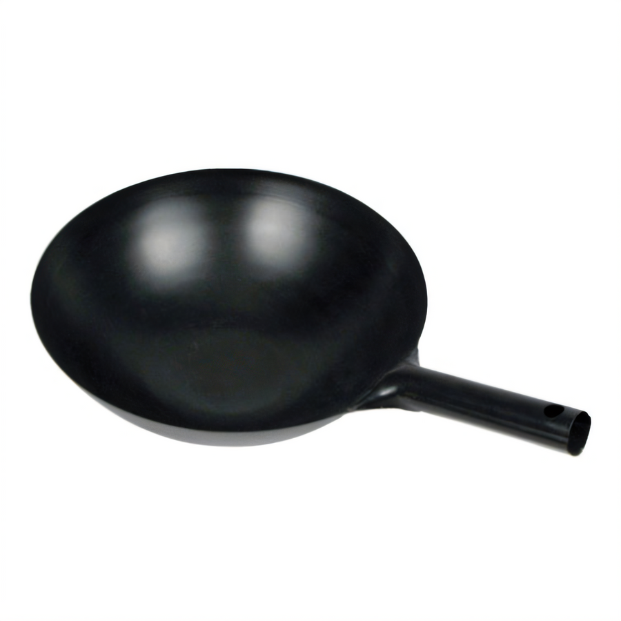 Product image #1 for 14-Inch Black Carbon Steel Japanese-Style Wok with Integral Handle