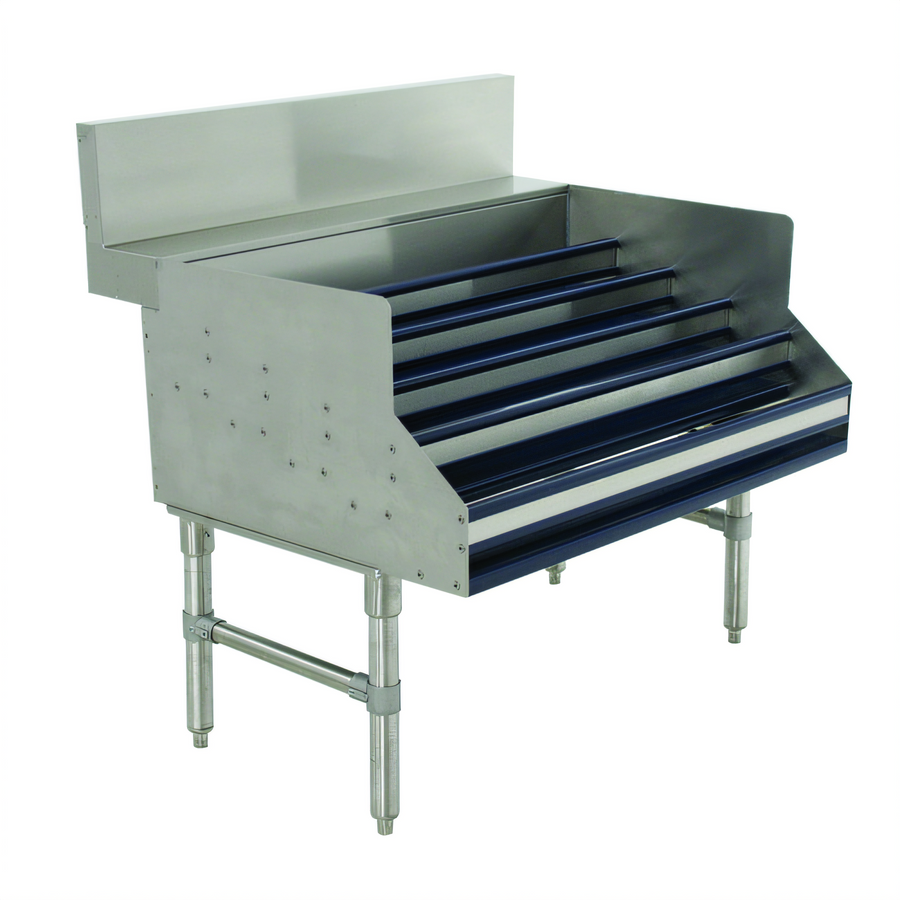 Product image #1 for Advance Tabco Prestige 5-Step Freestanding Stainless Steel Liquor Bottle Display Unit, 24 x 30 x 36 Inches, Approx. 30-Bottle Capacity