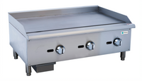 Hurakan 36-Inch Countertop Gas Griddle with 3 Burners and Manual Controls