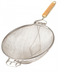 Thumbnail image #1 for 10-1/2-Inch Diameter Reinforced Stainless Steel Double Mesh Strainer with Flat Wood Handle