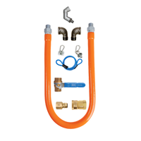 BK Resources Swivel Pro 36 Inch 3/4 Inch I.D. Stainless Steel Gas Hose Connection Kit