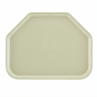 Cambro Camtray Trapezoid Fiberglass Fast Food/Cafeteria Tray, 14 x 18 in, Antique Parchment