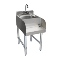 Klinger's Trading Freestanding Stainless Steel Blender Station with Dump Sink and Recessed Step