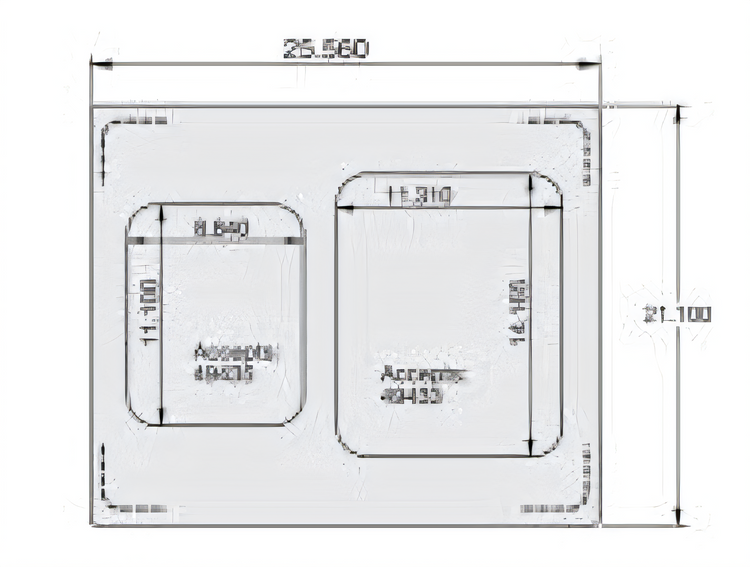 Product image #1 for Miramar® Double Size Plain-Edge Stainless Steel Template Adapter Plate for Miramar Cookware
