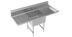 Thumbnail image #1 for Krowne Royal Series 1-Compartment Commercial Sink with Left and Right Drainboards
