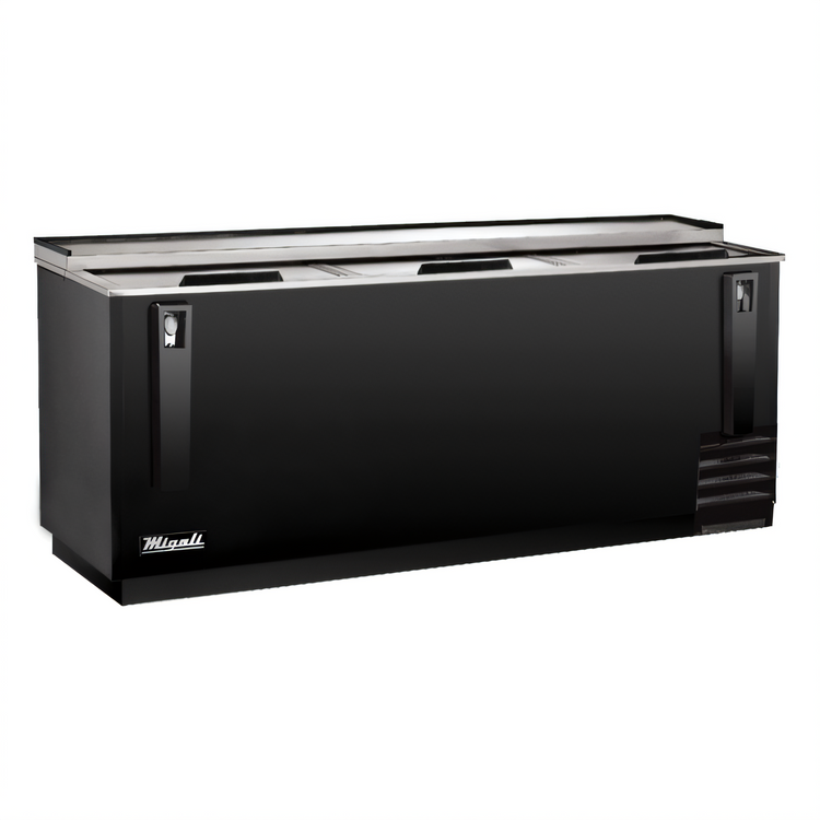 Product image #1 for 95-Inch Wide Bottle Cooler with 3 Sliding Locking Lids, 28 Cu. Ft., Side-Mount Self-Contained Refrigeration