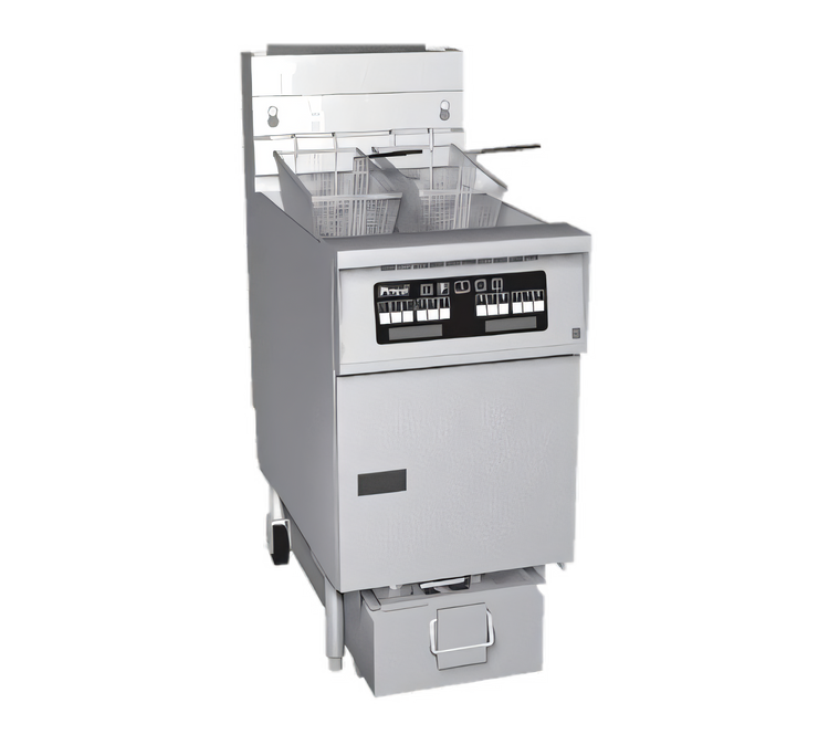 Product image #1 for Solstice Prepackaged Three-Tank Gas Fryer System with Under-Fryer Filter Drawer, 50 lb. Tanks, 366,000 BTU