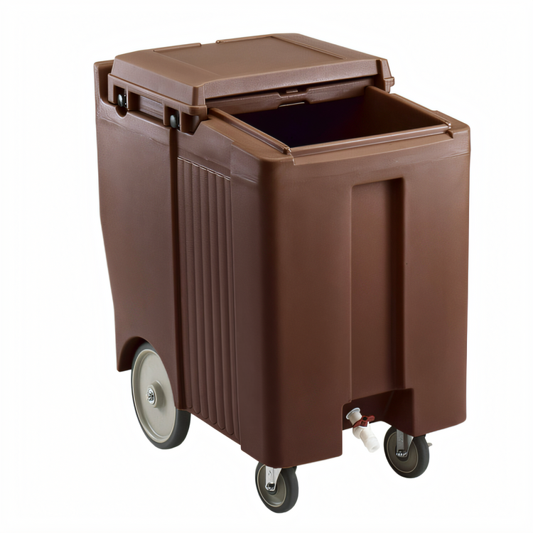 Product image #1 for Cambro SlidingLid Tall Mobile Ice Caddy, 175 lb. Capacity, Dark Brown
